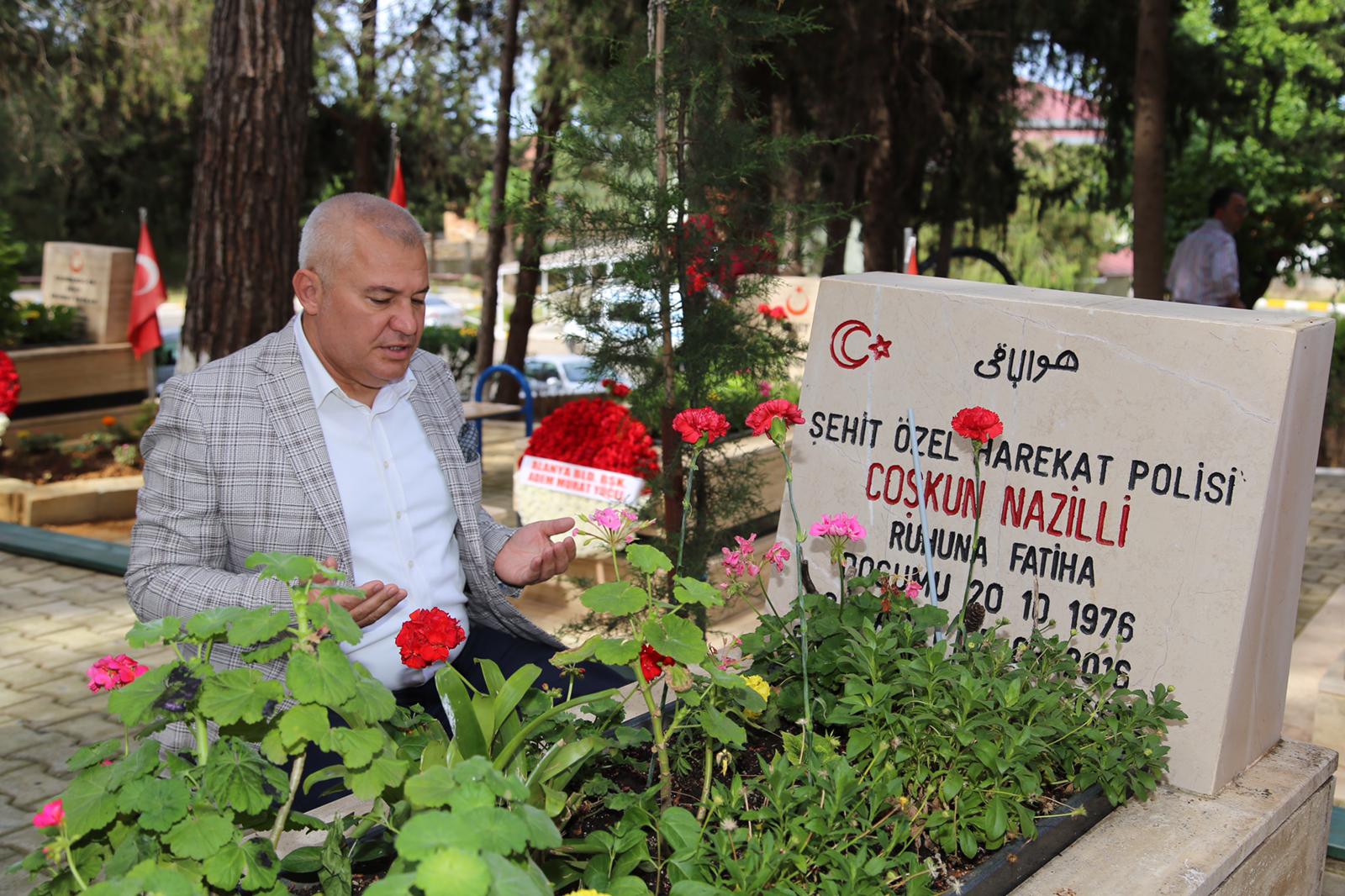 BAŞKAN ŞAHİN, ŞEHİTLERİMİZİ UNUTMADI