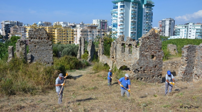 Alanya'da Naula Antik Kenti temizleniyor