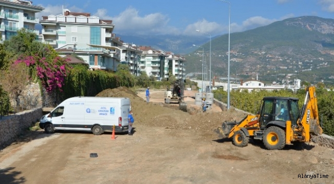 Alanya'da Oba Çarşamba'ya kanalizasyon