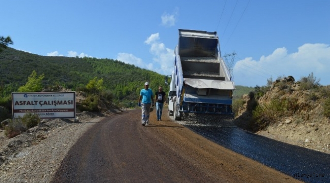 Alanya Demirtaş-Büyükpınar-Yeşilöz yolu asfaltlanıyor 