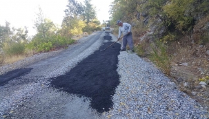 Büyükşehir'den Alanya kırsalında yol mesaisi
