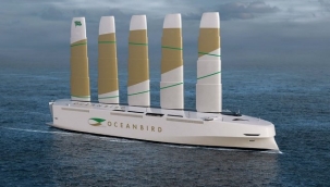 7 bin otomobil taşıma kapasitesine sahip yelkenli kargo gemisi