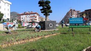 ALANYA MEVSİMLİK ÇİÇEKLERLE DONATILIYOR