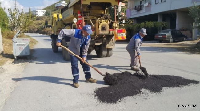 ALANYA YOL BAKIM ÇALIŞMALARI DEVAM EDİYOR