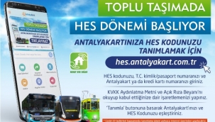 Toplu taşımada HES dönemi başlıyor 