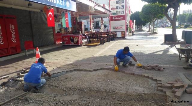 ALANYA'DA ASFALT BAKIM ONARIM ÇALIŞMASI YAPILIYOR