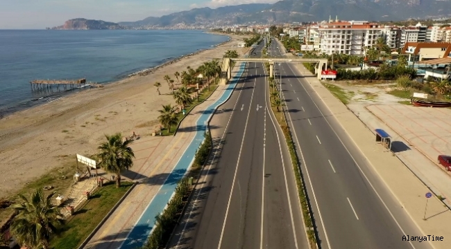 SAHİL BANDI BİSİKLET YOLUNUN KESTEL ETABI TAMAMLANDI MAHMUTLAR ETABINA BAŞLANDI