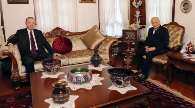 Cumhurbaşkanı Erdoğan, MHP lideri Devlet Bahçeli'yi evinde ziyaret etti.
