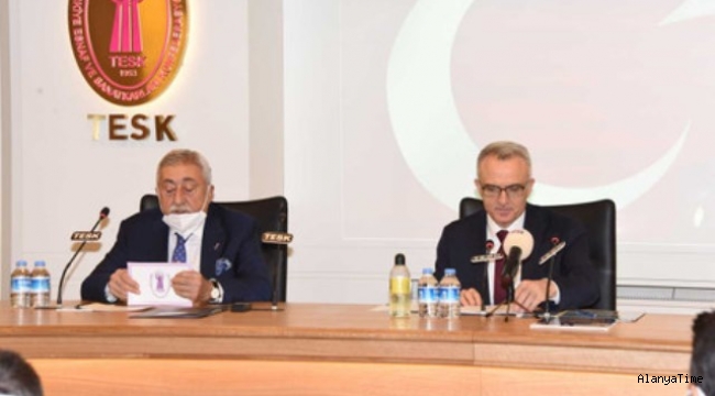 TCMB Başkanı Ağbal, TESK Başkanı Palandöken'i ziyaret etti