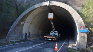 Dimçayı Tüneli'ndeki aydınlatma sorunu giderildi