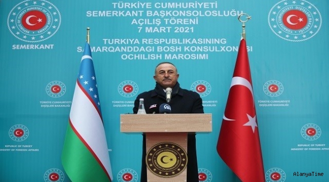 Dışişleri Bakanı Mevlüt Çavuşoğlu, Türkiye'nin Semerkant Başkonsolosluğu'nun açılışını yaptı