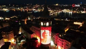 İstiklal Marşı'nın 100. yılına özel Galata Kulesi'nde video mapping gösterisi
