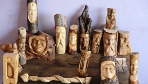 Sobada yakacağı odunla sanat öğrendi, çeşit çeşit ürün ortaya çıkardı