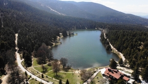 Gölcük Tabiat Parkı'nda bahar yüzünü gösterdi