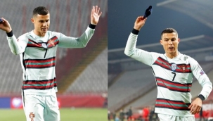 Ronaldo'nun Sırbistan maçında fırlattığı kol bandı, SMA hastası bir bebeğe yardım için 75 bin dolara satıldı