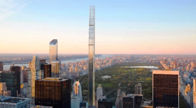 ABD'nin New York kentinde, "dünyanın en ince gökdeleni" olduğu belirtilen binanın yapımı tamamlandı.