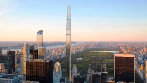 ABD'nin New York kentinde, "dünyanın en ince gökdeleni" olduğu belirtilen binanın yapımı tamamlandı.