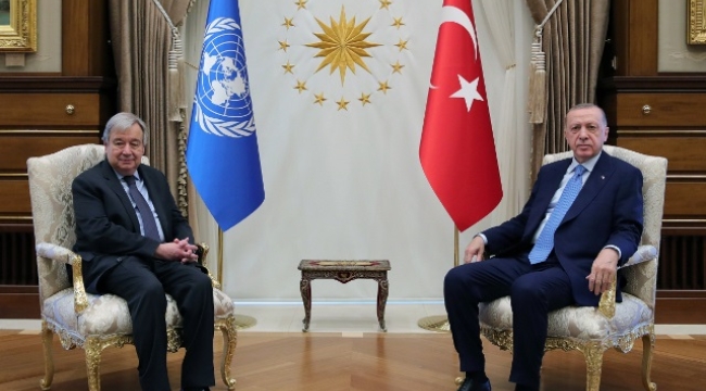 Cumhurbaşkanı Erdoğan ile görüşen Guterres Moskova yolunda