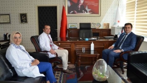 İLÇE MİLLİ EĞİTİM MÜDÜRÜNDEN BAŞHEKİM VEKİLİNE ZİYARET
