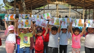 Antalya Hayvanat Bahçesi'nde  minik öğrenciler için renkli etkinlik 