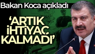 Bakan Koca: Türkiye'nin ilk Covid-19 servisi yoğun bakım kapılarını kapattı