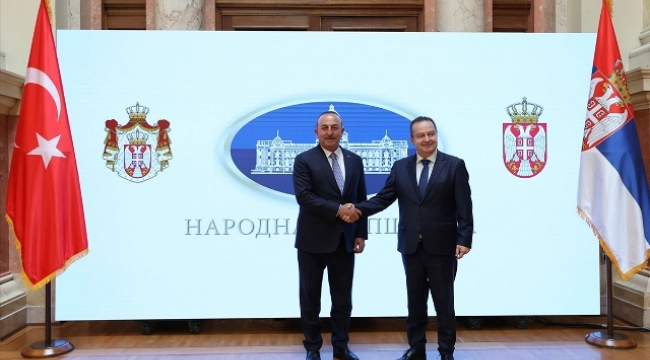 Bakan Çavuşoğlu, Sırbistan Ulusal Meclis Başkanı İvica ile görüştü