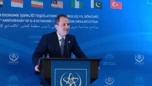 Yeniden Refah lideri Erbakan, D-8'in kuruluş yıldönümü toplantısında konuştu