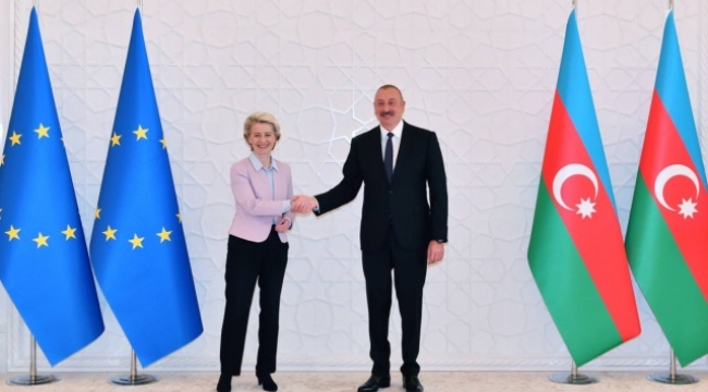 Azerbaycan Cumhurbaşkanı Aliyev, AB Komisyonu Başkanı Leyen'i kabul etti