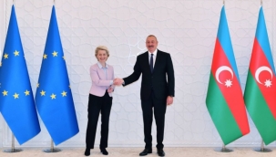Azerbaycan Cumhurbaşkanı Aliyev, AB Komisyonu Başkanı Leyen'i kabul etti