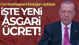 Cumhurbaşkanı Recep Tayyip Erdoğan, asgari ücretin 5 bin 500 lira olarak belirlendiğini açıkladı.