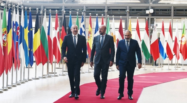 Aliyev, Paşinyan ve Michel'den üçlü zirve