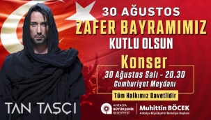  Büyükşehir Belediyesi 30 Ağustos'ta Tan Taşçı konseri düzenliyor