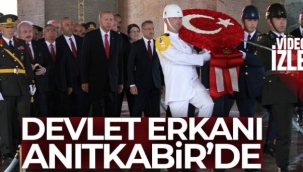 Cumhurbaşkanı Erdoğan, Anıtkabir'de düzenlenen törene katıldı