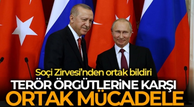 Cumhurbaşkanı Erdoğan ve Rusya Devlet Başkanı Putin'den ortak bildiri