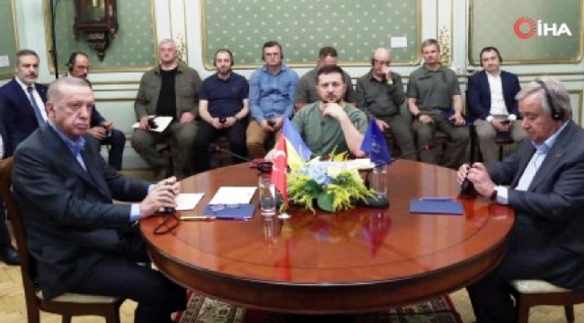 Cumhurbaşkanı Erdoğan, Zelenskiy ve Guterres'ten üçlü görüşme