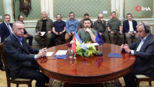 Cumhurbaşkanı Erdoğan, Zelenskiy ve Guterres'ten üçlü görüşme