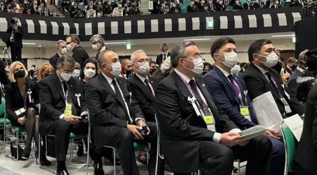 Bakan Çavuşoğlu, eski Japonya Başbakanı Abe'nin cenaze törenine katıldı