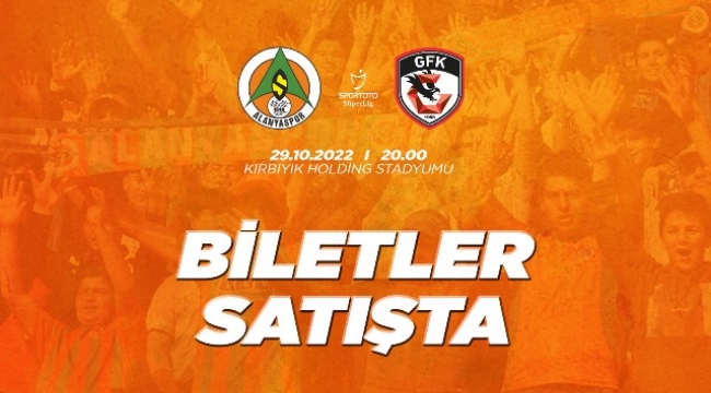 Corendon Alanyaspor - Gaziantep FK maçı biletleri satışa sunuldu