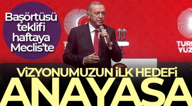 Cumhurbaşkanı Erdoğan: (Başörtüsü için anayasa teklifi) 'Önümüzdeki hafta teklifimizi Meclis'e sunacağız'