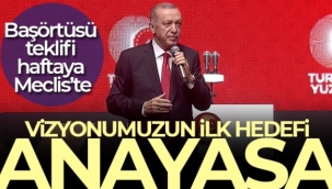 Cumhurbaşkanı Erdoğan: (Başörtüsü için anayasa teklifi) 'Önümüzdeki hafta teklifimizi Meclis'e sunacağız'