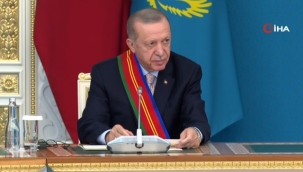 Cumhurbaşkanı Erdoğan: 'Kazakistan ile orta koridorun geliştirilmesi için çalışmalara devam edeceğiz'