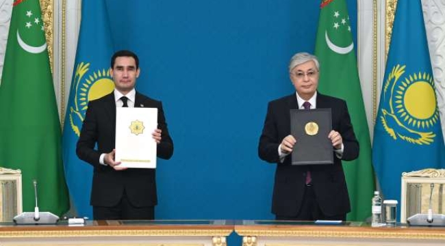 Kazakistan ile Türkmenistan arasında 14 anlaşma: 'Ortak Türk kökenleri bizim temel zenginliğimiz'