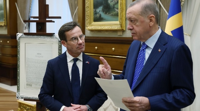 Cumhurbaşkanı Erdoğan'dan İsveç Başbakanı Kristersson'a anlamlı hediye
