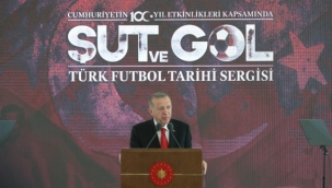 Cumhurbaşkanı Erdoğan 'Şut ve Gol: Türk Futbol Tarihi' sergisinin açılışını yaptı