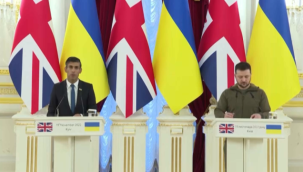 İngiltere Başbakanı Sunak, Zelenskiy ile Kiev'de görüştü