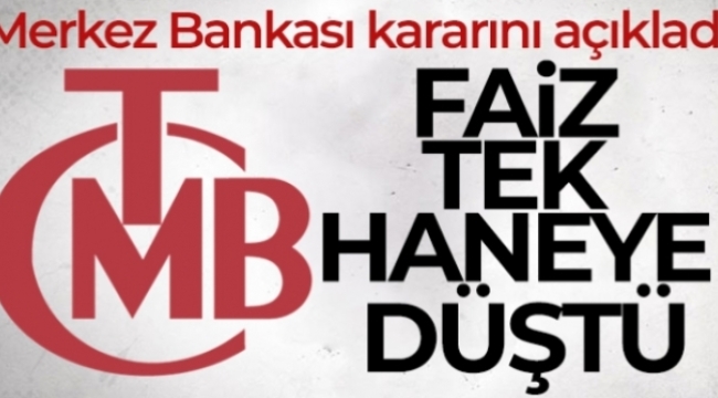 Merkez Bankası faizi 150 baz puan indirdi