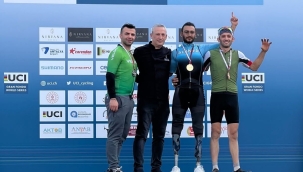 Paralimpik bisikletçi Fırat Uğur birinci oldu