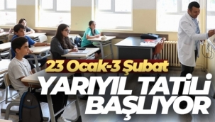 Okullarda yarıyıl tatili yarın başlıyor