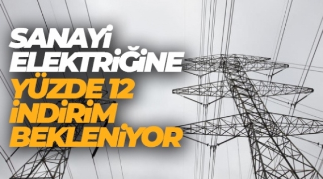 Sanayi elektriğine yüzde 12 indirim bekleniyor