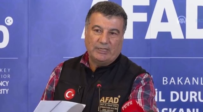 AFAD Genel Müdürü Tatar: Yer kabuğundaki değişimlerin 7 metre 30 santime kadar olduğu bilgisi var